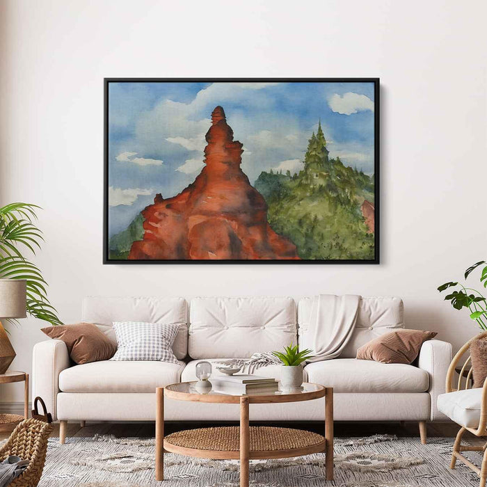 Watercolor Hoodoo formations #131 - Kanvah