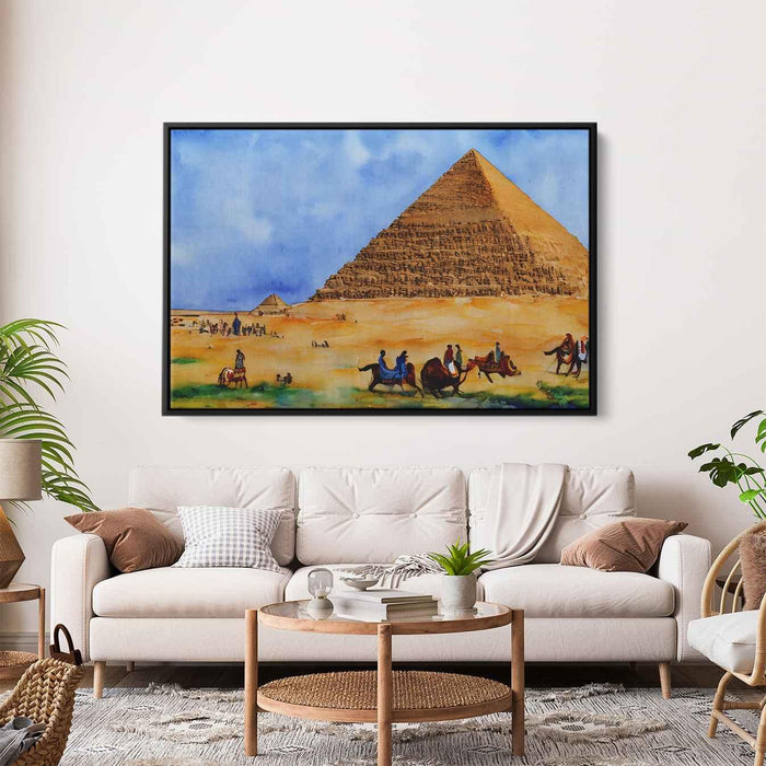 Watercolor Pyramids of Giza #101 - Kanvah
