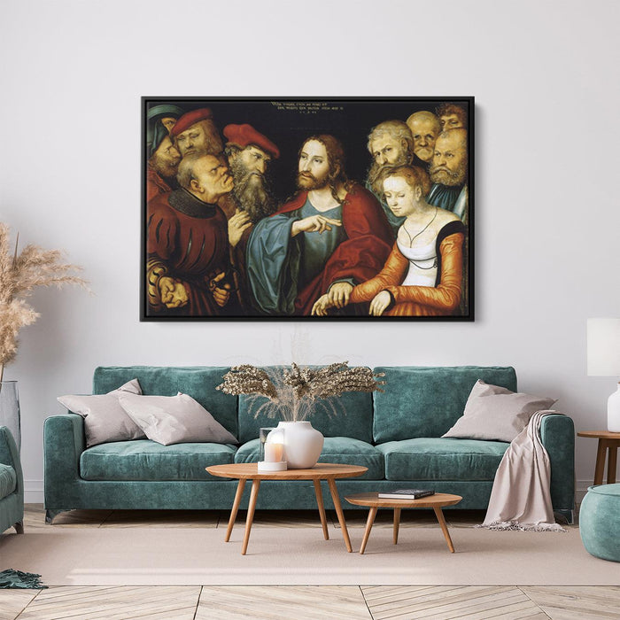 Christ and the Adulteress by Lucas Cranach the Elder - Canvas Artwork