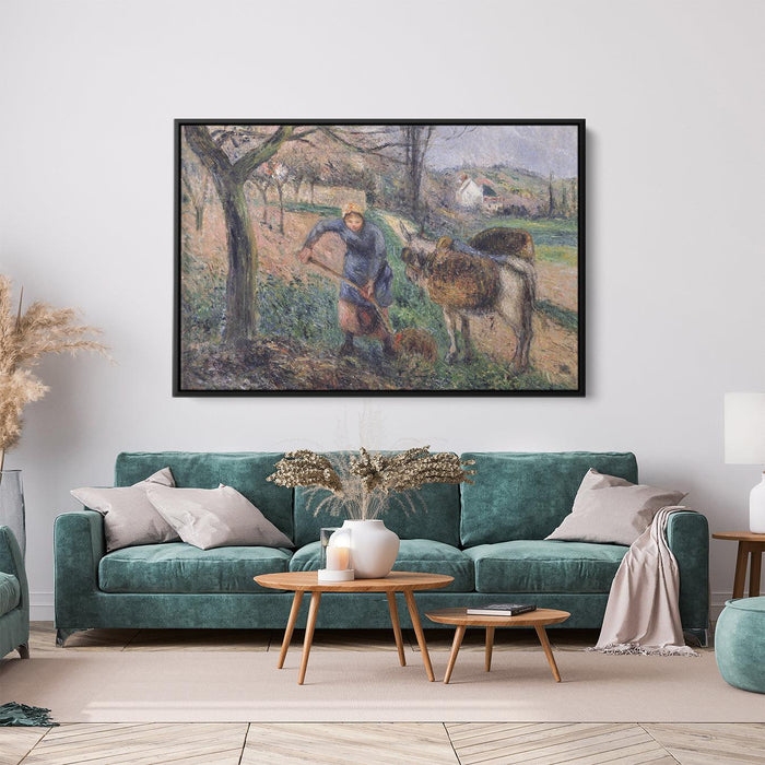 Landscape with a Donkey by Camille Pissarro - Canvas Artwork