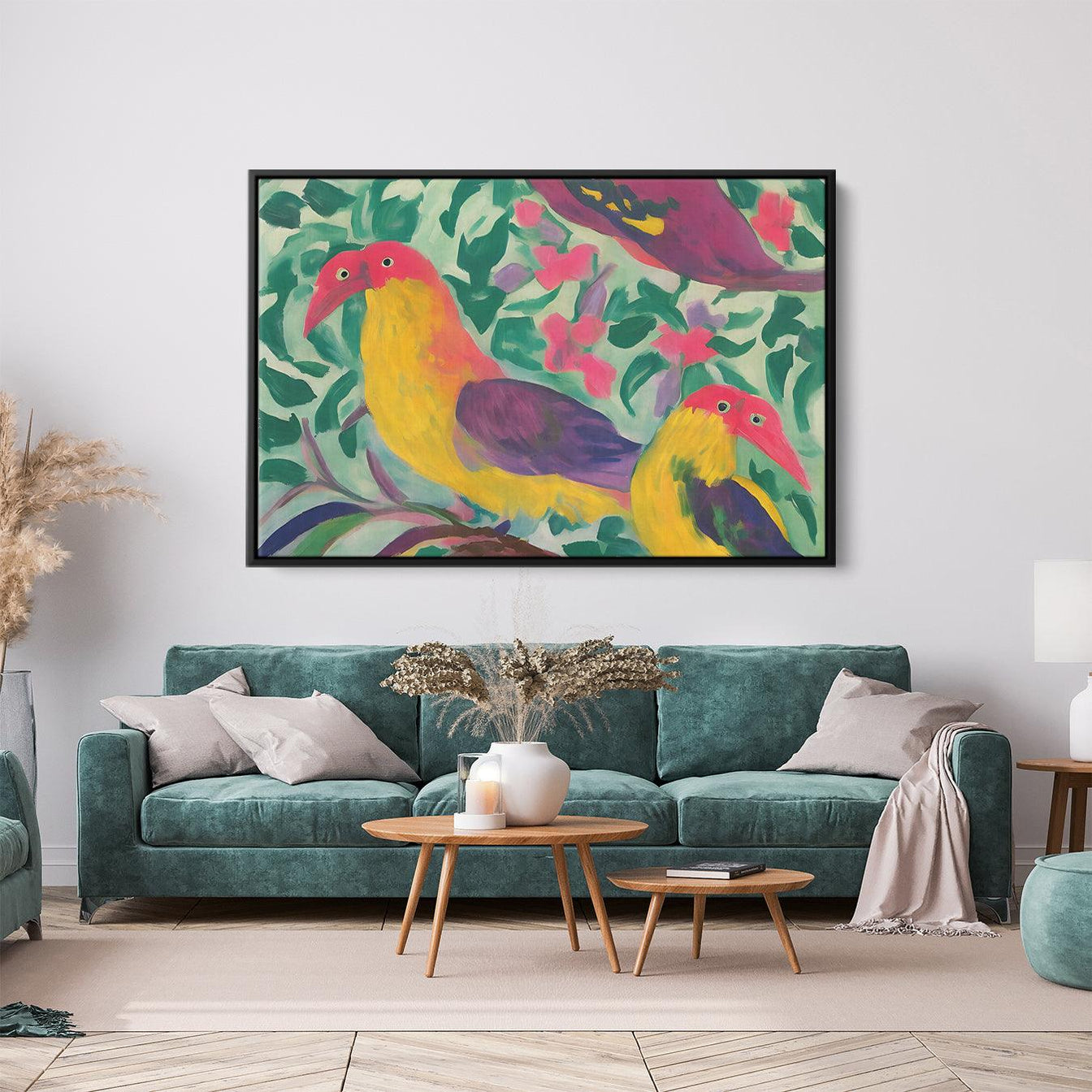 HM Cockatoos Print - Canvas Art by Kanvah