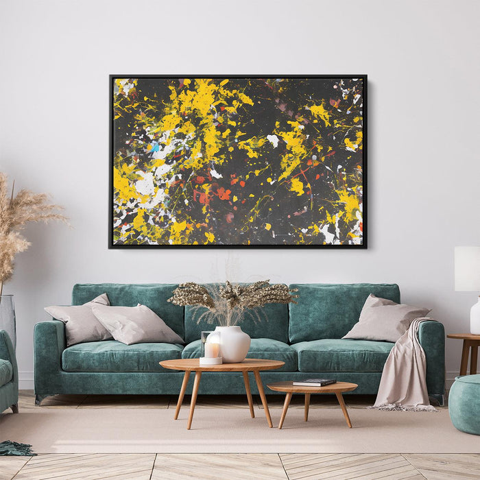 Yellow Abstract Splatter #122 - Kanvah