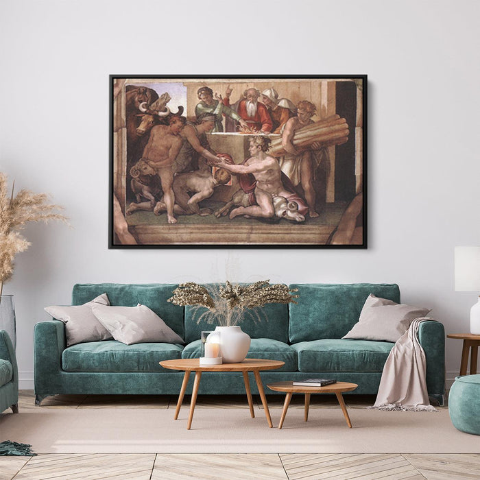 Sistine Chapel Ceiling: Sacrifice of Noah by Michelangelo - Canvas Artwork