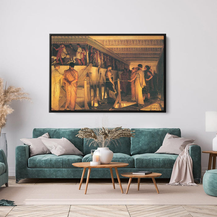 Phidias Showing the Frieze of the Parthenon to his Friends by Sir Lawrence Alma-Tadema - Canvas Artwork