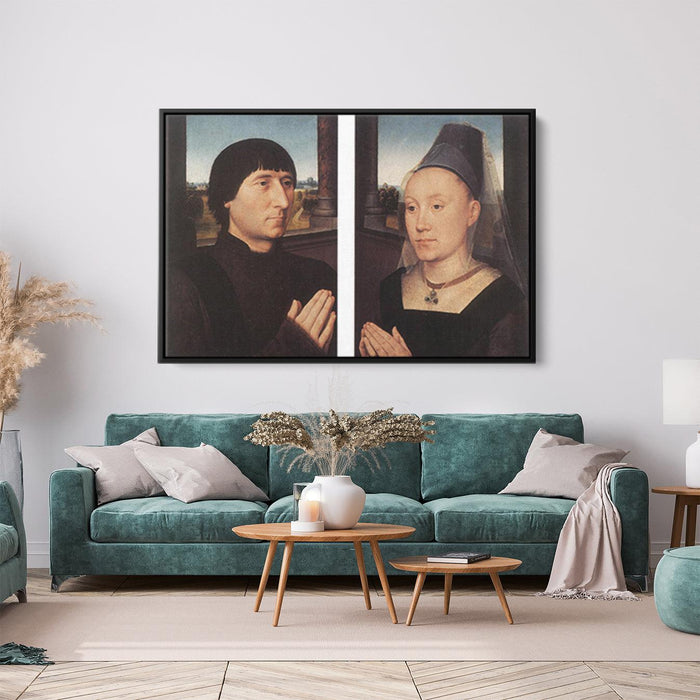 Portraits of Willem Moreel and His Wife by Hans Memling - Canvas Artwork