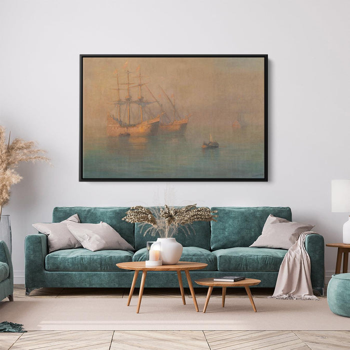 Ships of Columbus by Ivan Aivazovsky - Canvas Artwork