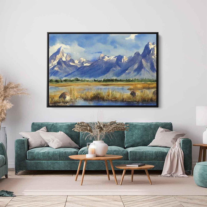 Watercolor Grand Tetons #103 - Kanvah