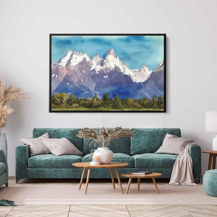 Watercolor Grand Tetons #118 - Kanvah