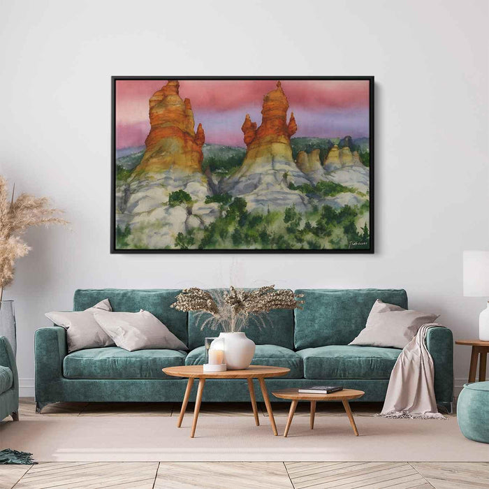 Watercolor Hoodoo formations #124 - Kanvah