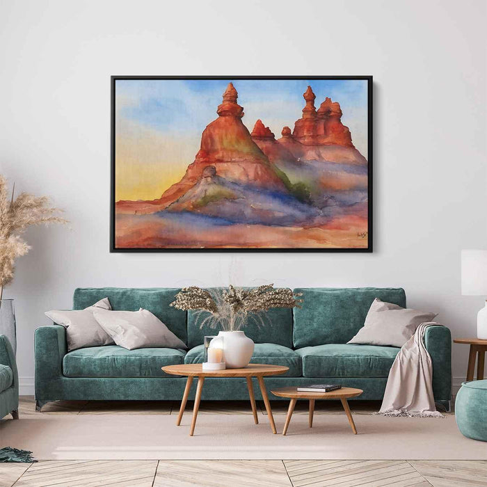 Watercolor Hoodoo formations #133 - Kanvah