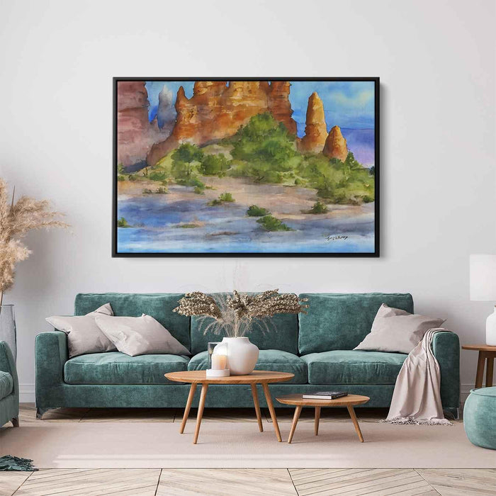 Watercolor Hoodoo formations #134 - Kanvah