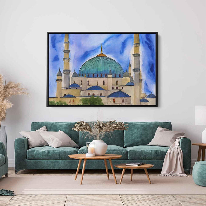 Watercolor Blue Mosque #103 - Kanvah