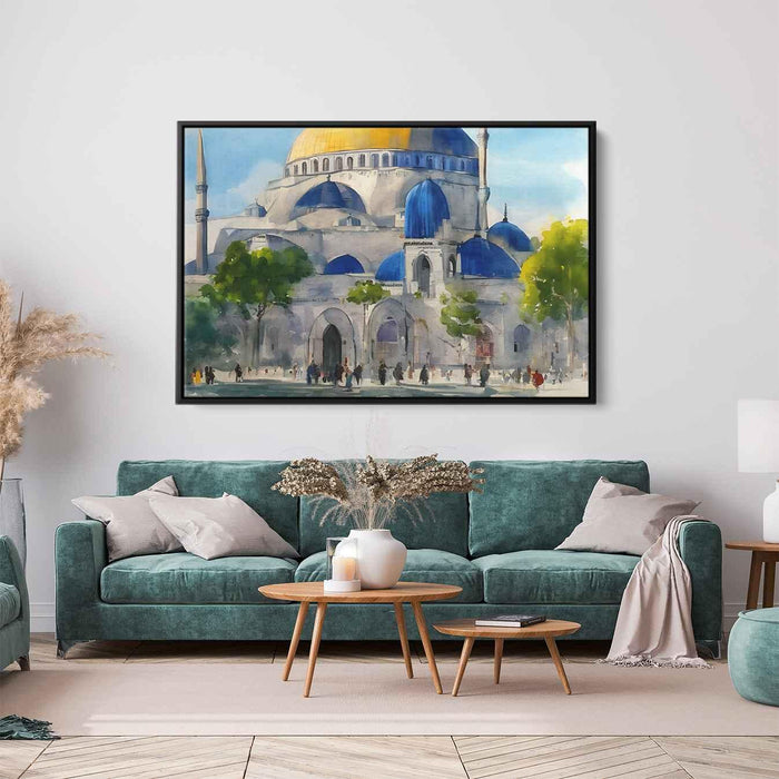 Watercolor Blue Mosque #111 - Kanvah
