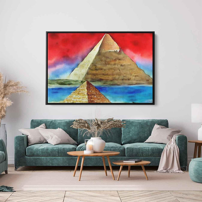 Watercolor Pyramids of Giza #126 - Kanvah