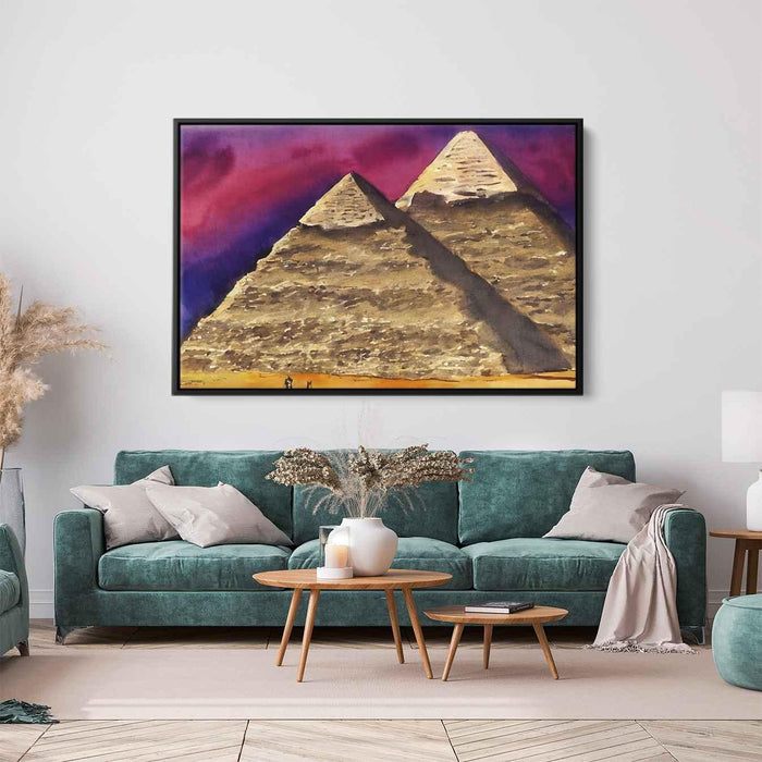 Watercolor Pyramids of Giza #128 - Kanvah