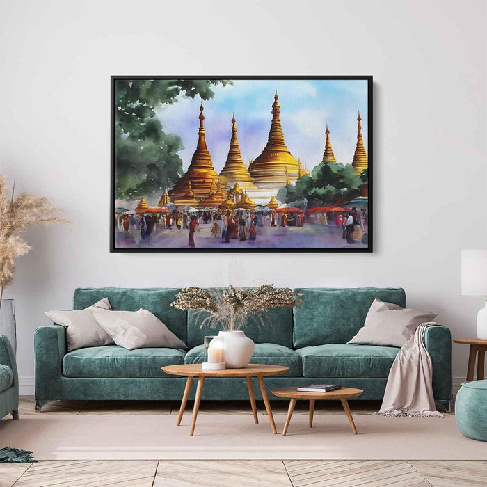 Watercolor Shwedagon Pagoda #103 - Kanvah