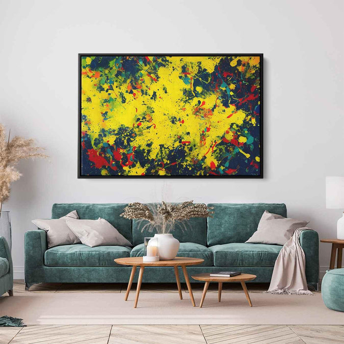 Yellow Abstract Splatter #127 - Kanvah