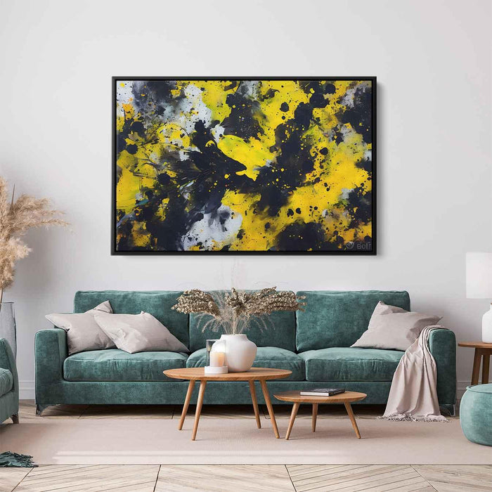 Yellow Abstract Splatter #128 - Kanvah