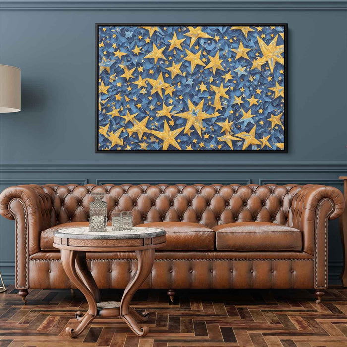 Blue Cubism Stars #128 - Kanvah