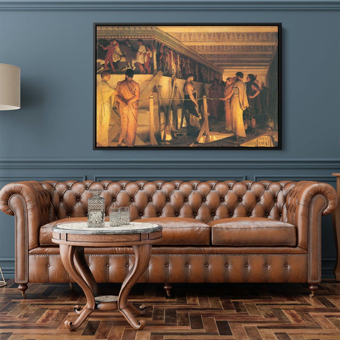 Phidias Showing the Frieze of the Parthenon to his Friends by Sir Lawrence Alma-Tadema - Canvas Artwork