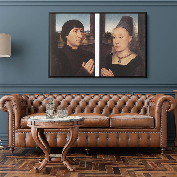 Portraits of Willem Moreel and His Wife by Hans Memling - Canvas Artwork