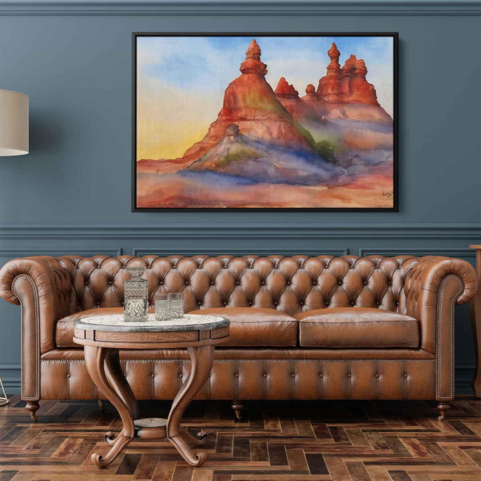 Watercolor Hoodoo formations #133 - Kanvah