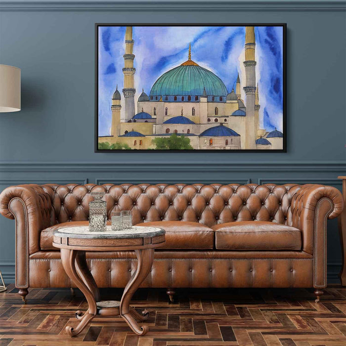 Watercolor Blue Mosque #103 - Kanvah
