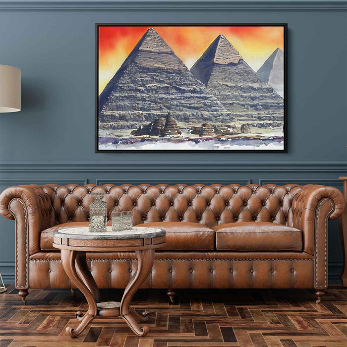 Watercolor Pyramids of Giza #127 - Kanvah