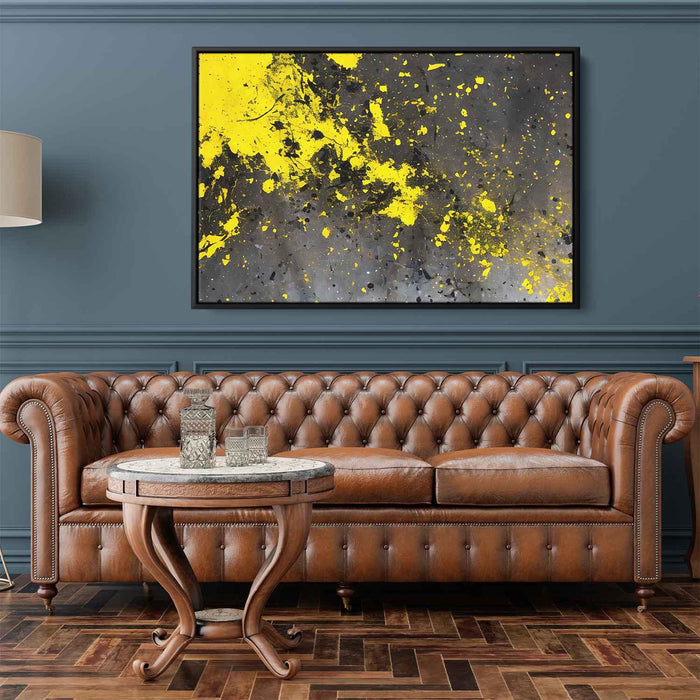 Yellow Abstract Splatter #111 - Kanvah