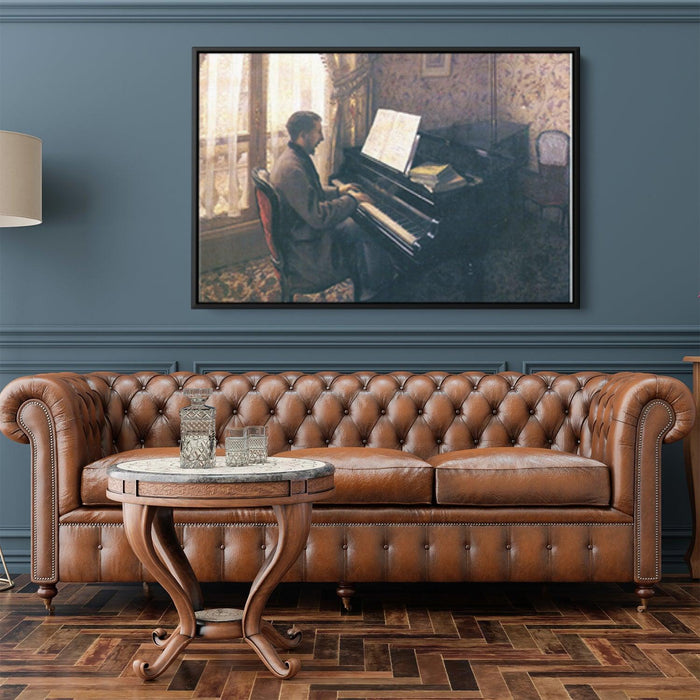 Young Man Playing the Piano by Gustave Caillebotte - Canvas Artwork