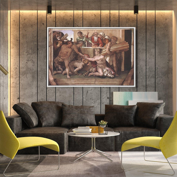 Sistine Chapel Ceiling: Sacrifice of Noah by Michelangelo - Canvas Artwork