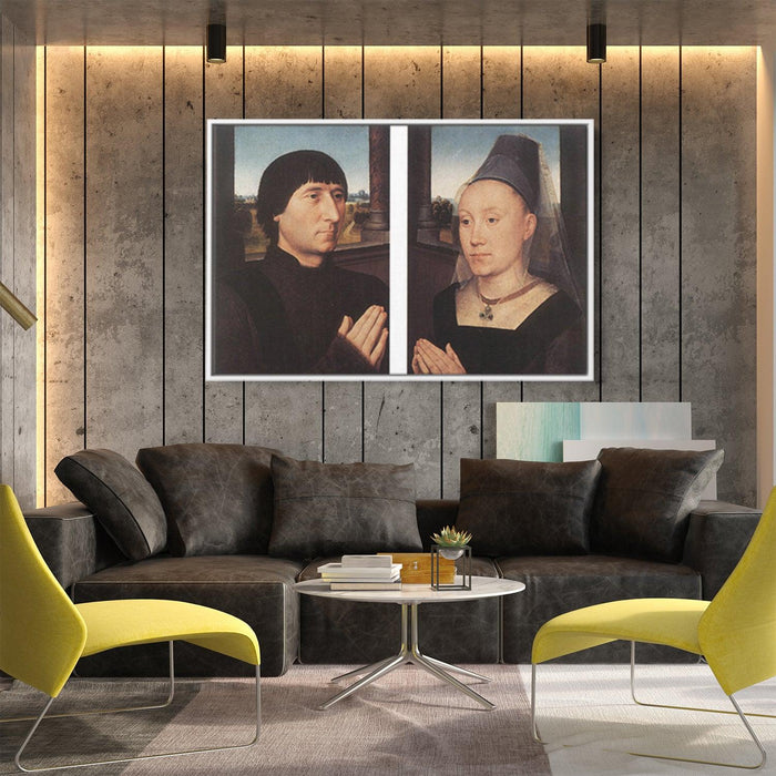 Portraits of Willem Moreel and His Wife by Hans Memling - Canvas Artwork