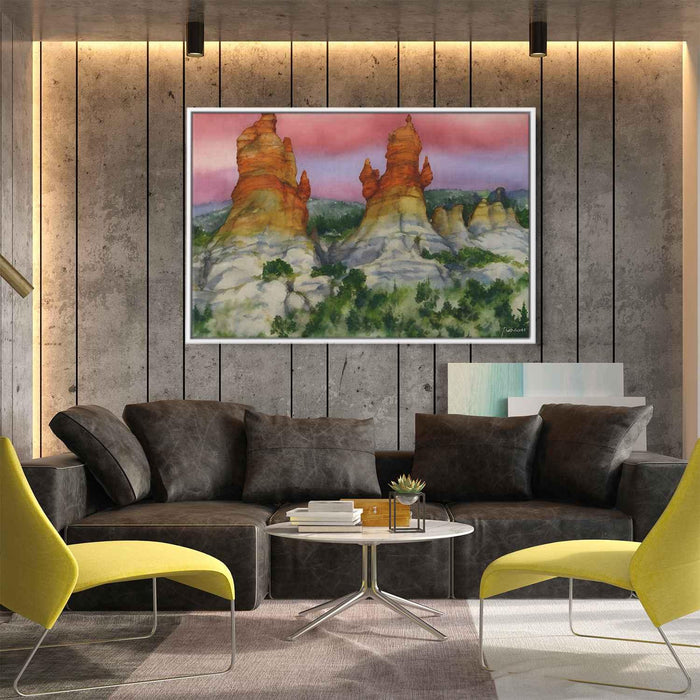 Watercolor Hoodoo formations #124 - Kanvah