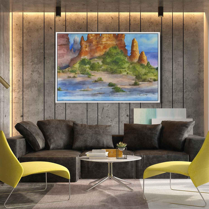 Watercolor Hoodoo formations #134 - Kanvah