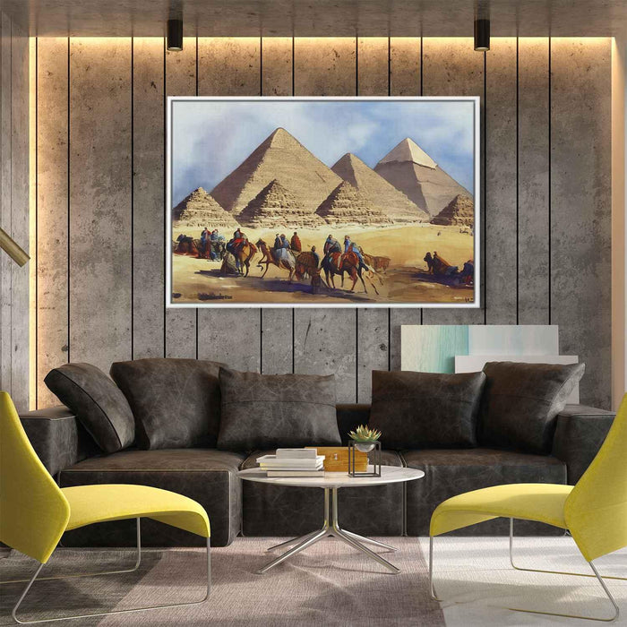 Watercolor Pyramids of Giza #103 - Kanvah