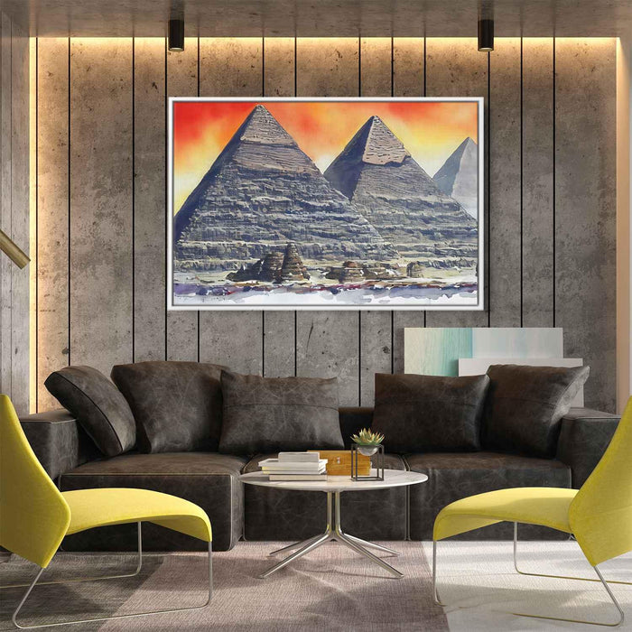 Watercolor Pyramids of Giza #127 - Kanvah