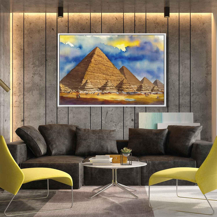 Watercolor Pyramids of Giza #133 - Kanvah