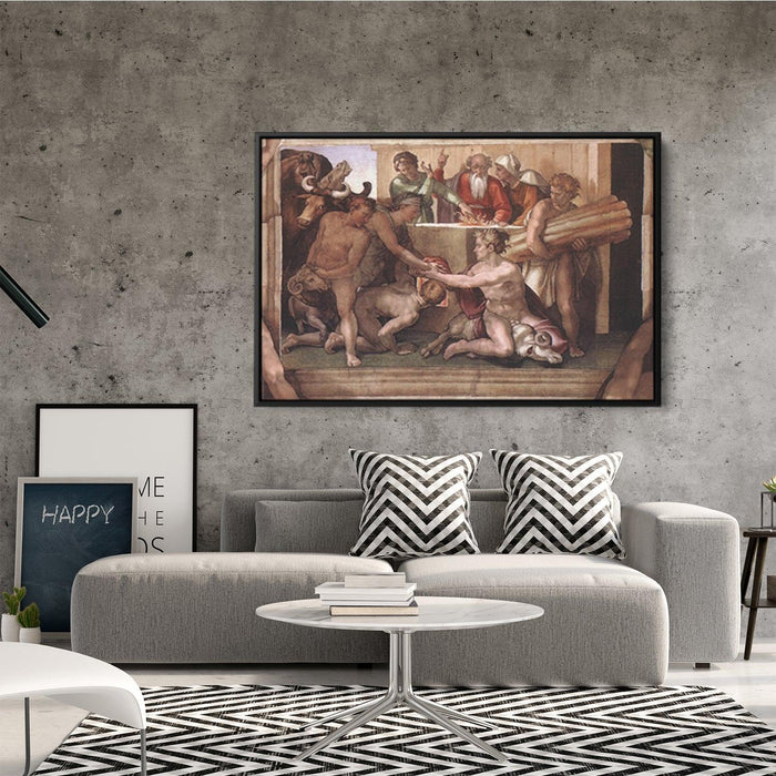 Sistine Chapel Ceiling: Sacrifice of Noah by Michelangelo - Canvas Artwork