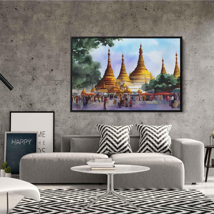 Watercolor Shwedagon Pagoda #103 - Kanvah