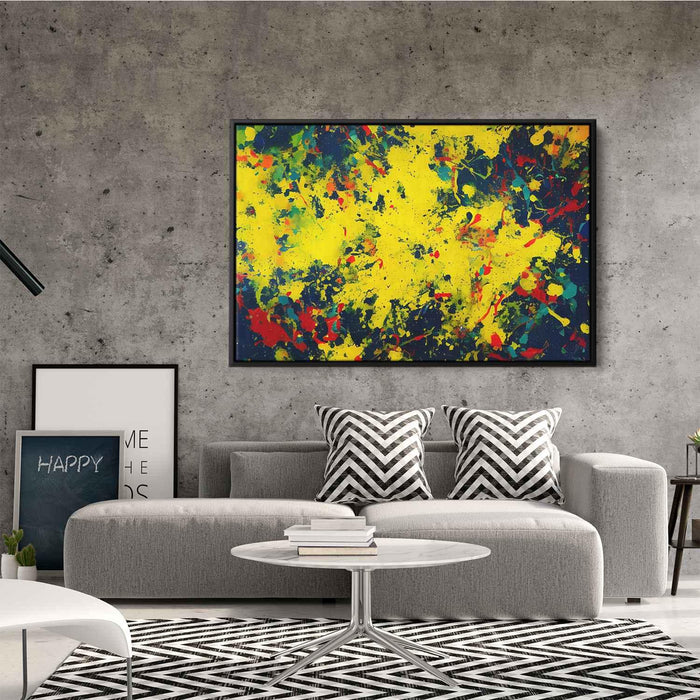 Yellow Abstract Splatter #127 - Kanvah