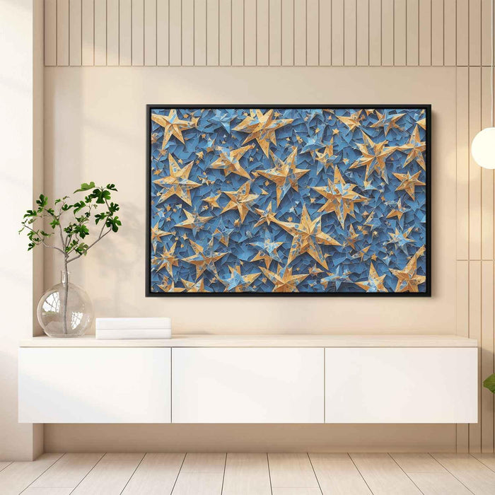 Blue Cubism Stars #124 - Kanvah