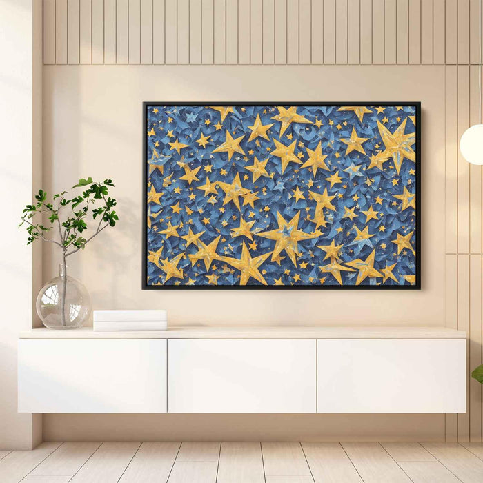 Blue Cubism Stars #128 - Kanvah