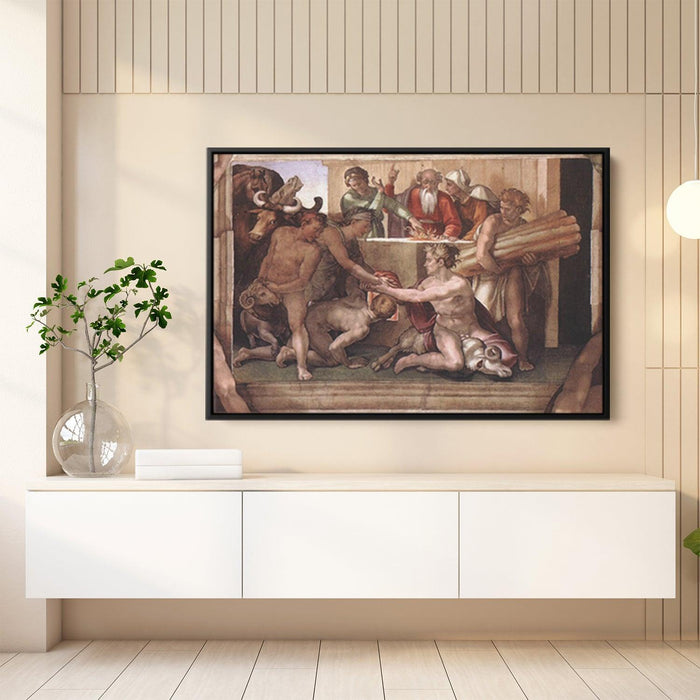 Sistine Chapel Ceiling: Sacrifice of Noah by Michelangelo - Canvas Artwork