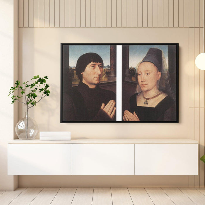 Portraits of Willem Moreel and His Wife by Hans Memling - Canvas Artwork