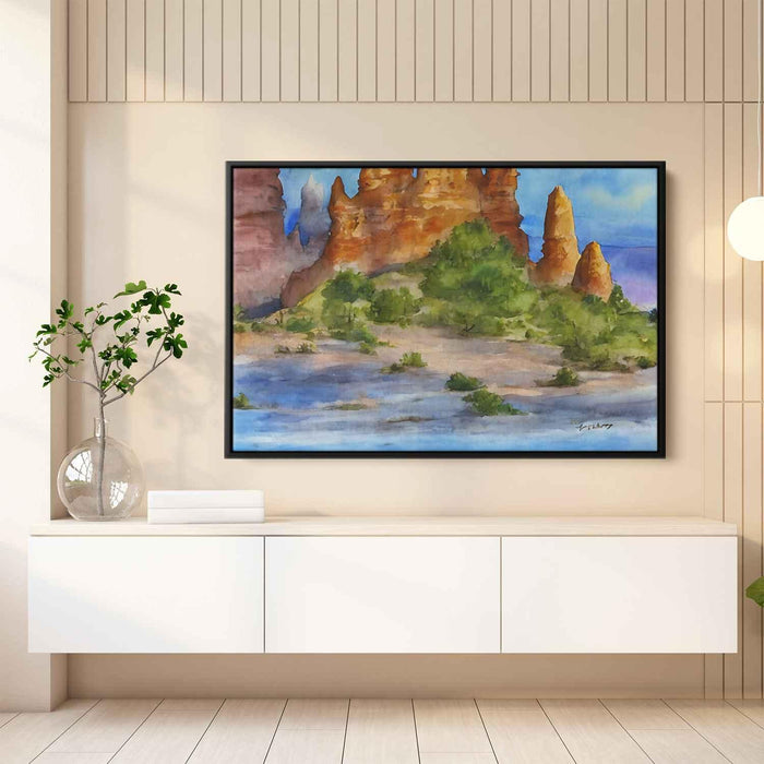 Watercolor Hoodoo formations #134 - Kanvah