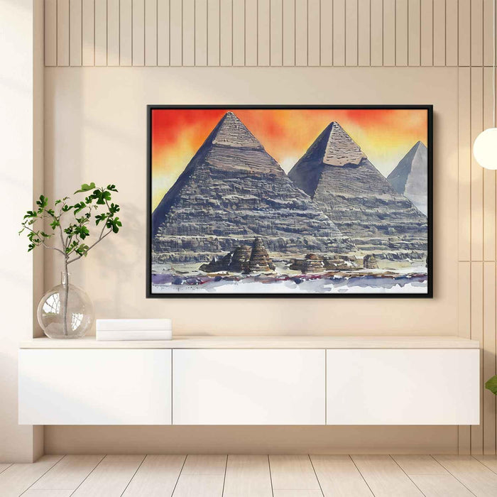 Watercolor Pyramids of Giza #127 - Kanvah