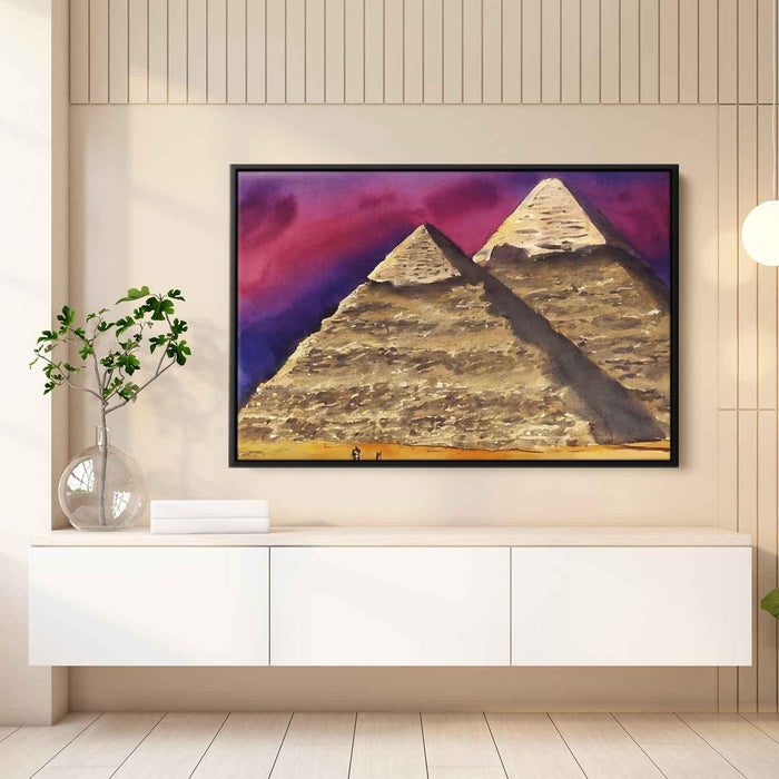 Watercolor Pyramids of Giza #128 - Kanvah