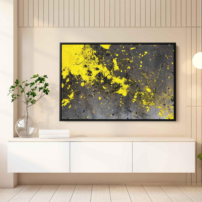 Yellow Abstract Splatter #111 - Kanvah