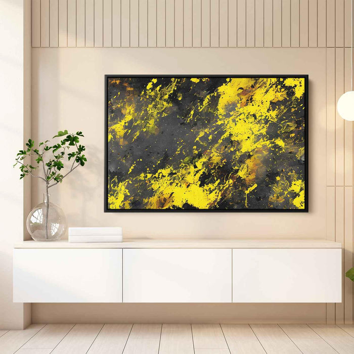 Yellow Abstract Splatter #126 - Kanvah