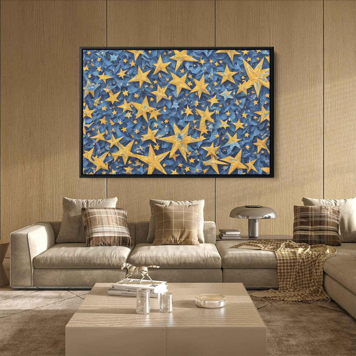 Blue Cubism Stars #128 - Kanvah